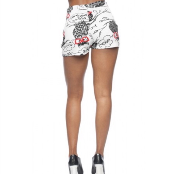 Hipster Owl High Waisted Shorts - Picture 4 of 8